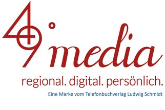49 Grad media eine Marke des Telefonbuchverlag Ludwig Schmidt GmbH & Co. KG Logo