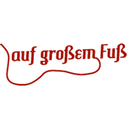 auf großem Fuß, Schuhe in Übergrößen Schuhverkauf Logo