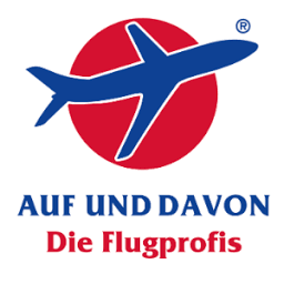 AUF UND DAVON - Die Flugprofis Logo