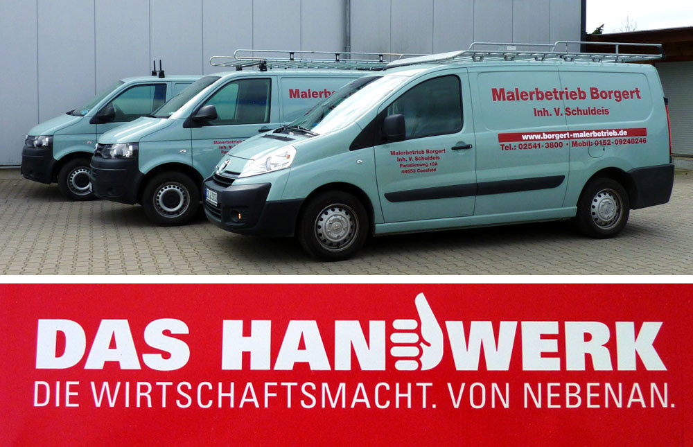 Malerfachbetrieb Borgert Inhaber V. Schuldeis Logo