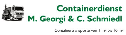 Containerdienst M. Georgi & C. Schmiedl, Containertransporte von 1 m³ bis 10 m³ Logo