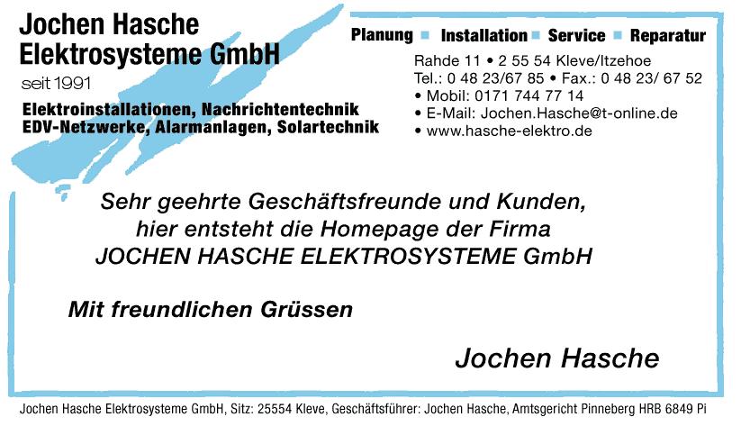 Hasche Jochen Elektrosysteme GmbH Elektroinstallation Logo