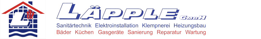 Läpple GmbH Sanitär- u. Elektroinstallation Klempnerei u. Heizungsbau Logo