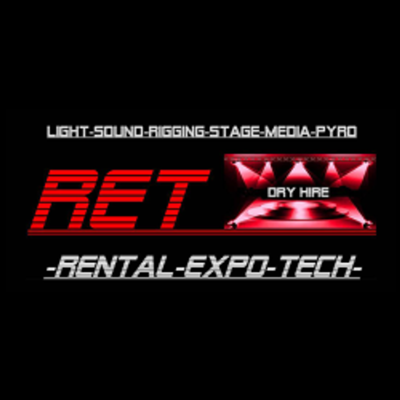 RET Rental Expo Tech / Laser & Pyro Licht und Ton Logo