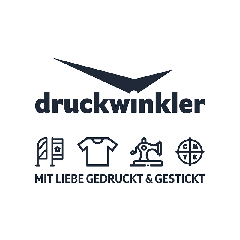 druckwinkler | mit liebe gestickt und gedruckt. Logo