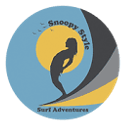 Snoopy Style Surf Adventures Logo
