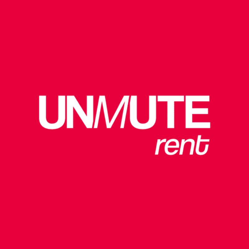 UNMUTE rent, dein SOUNDBOKS Verleih Logo