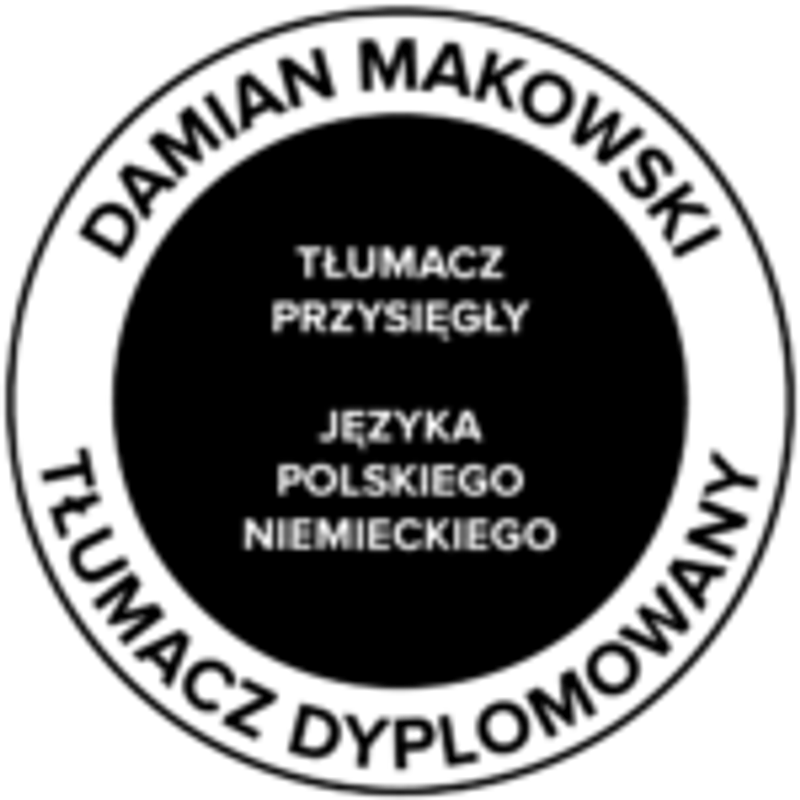 Damian Makowski - Tłumacz przysięgły DE-PL Berlin Logo