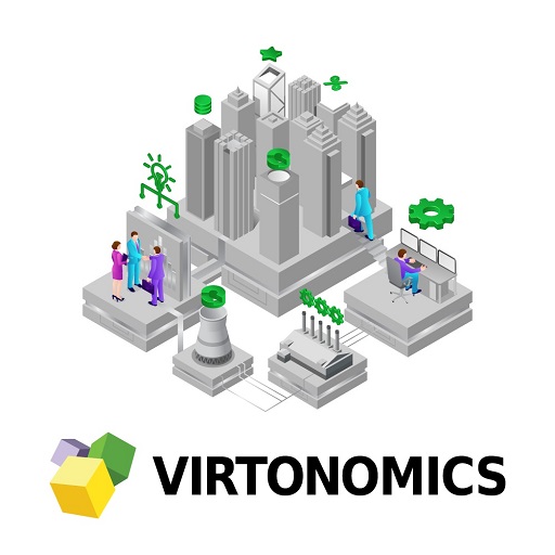 Virtonomics - business simulation game Logo