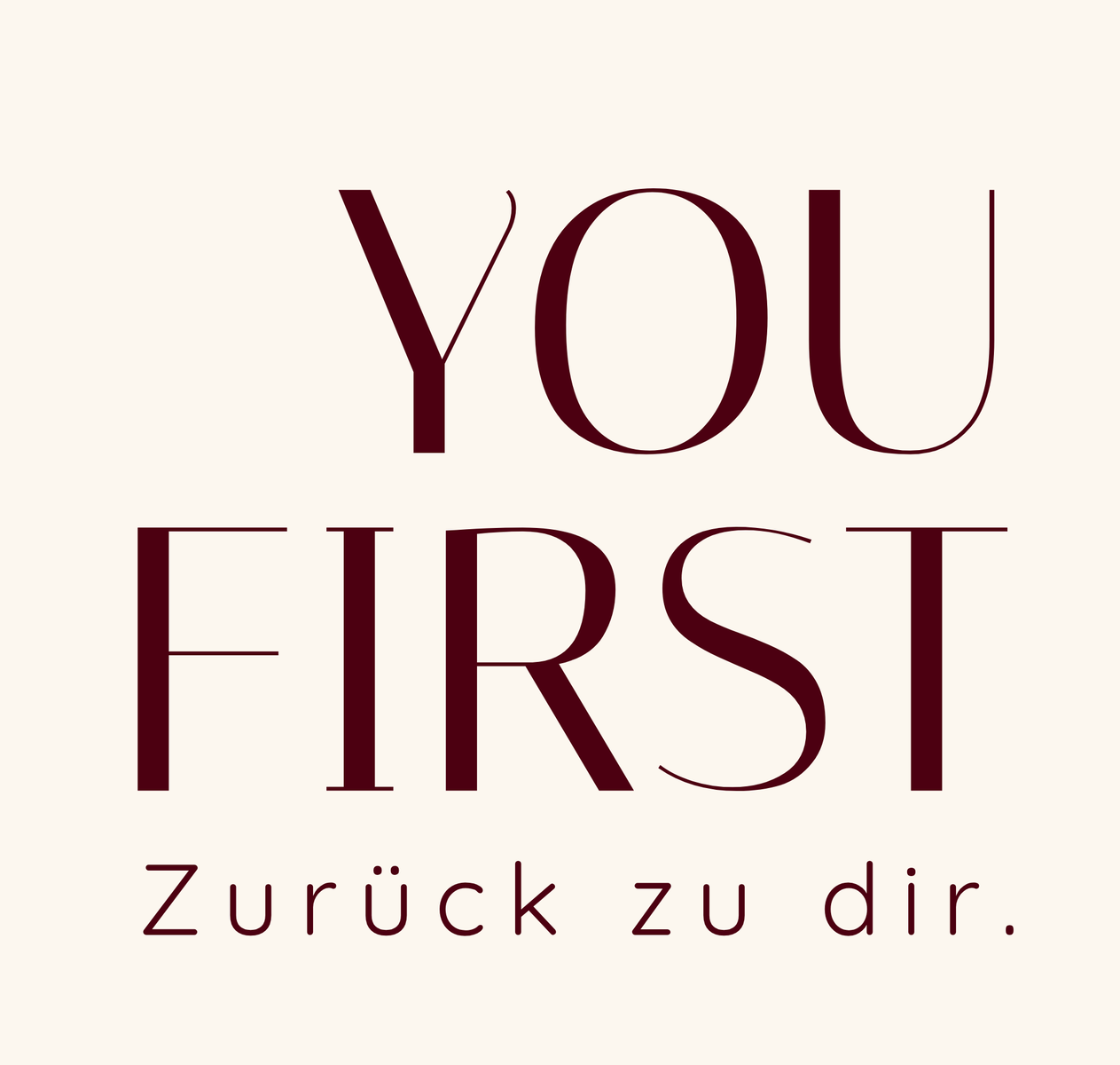 YOU FIRST - Zurück zu dir. Logo