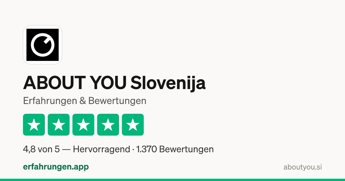 ABOUT YOU Slovenija Erfahrungen 2026: 4,8 von 5 (663 Bewertungen ...